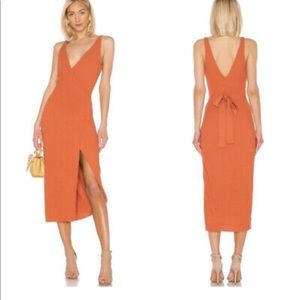 Revolve The Jetset Diaries Flowers on the Wall Orange Wrap Dress